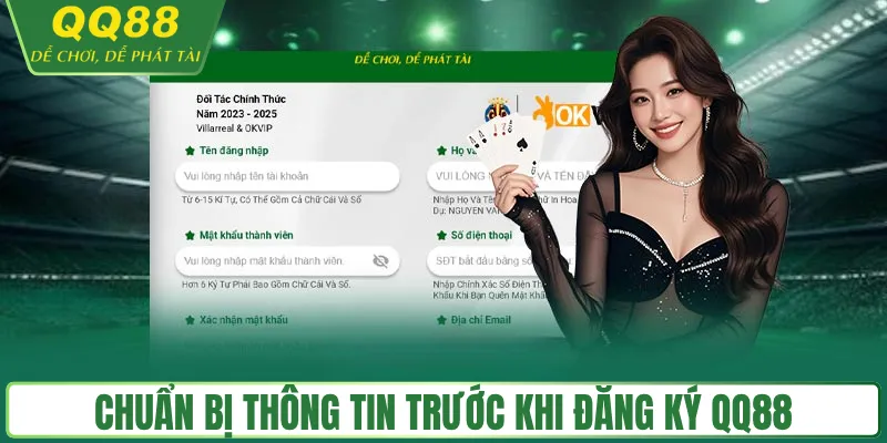 Đăng Ký QQ88 2026 – Hướng Dẫn Chi Tiết Từng Bước Chuẩn bị thông tin trước khi đăng ký QQ88
